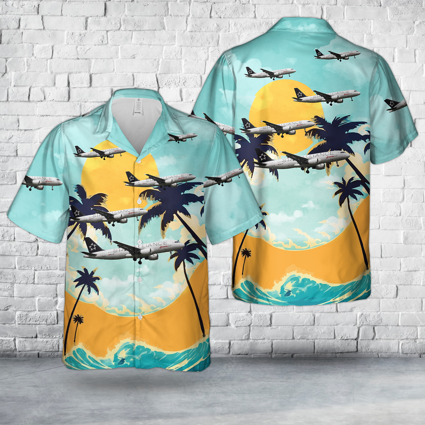 SAS Scandinavian Airlines A319-100 Star Alliance Livery Hawaiian Shirt