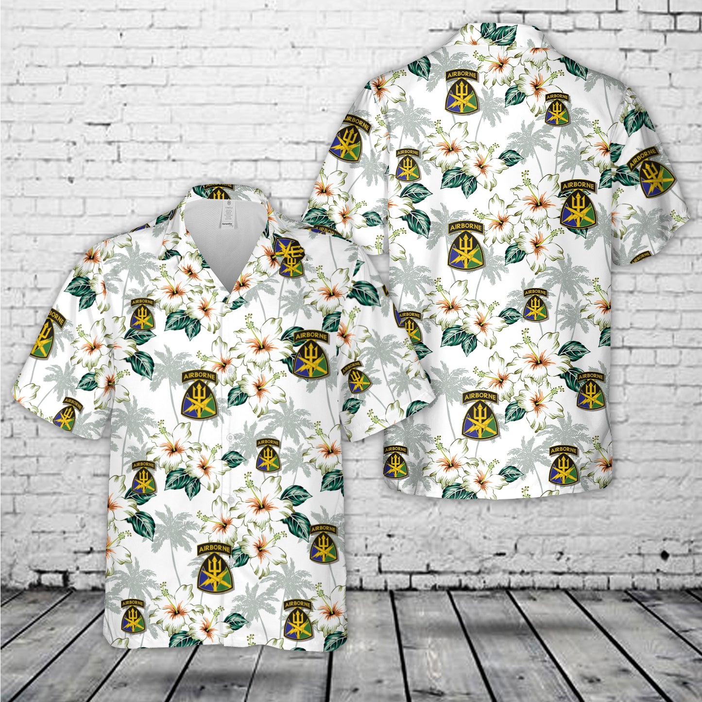 SPECIAL OPERATIONS COMMAND JOINT FORCES COMMAND Combat Service Identification Badge Hawaiian Shirt