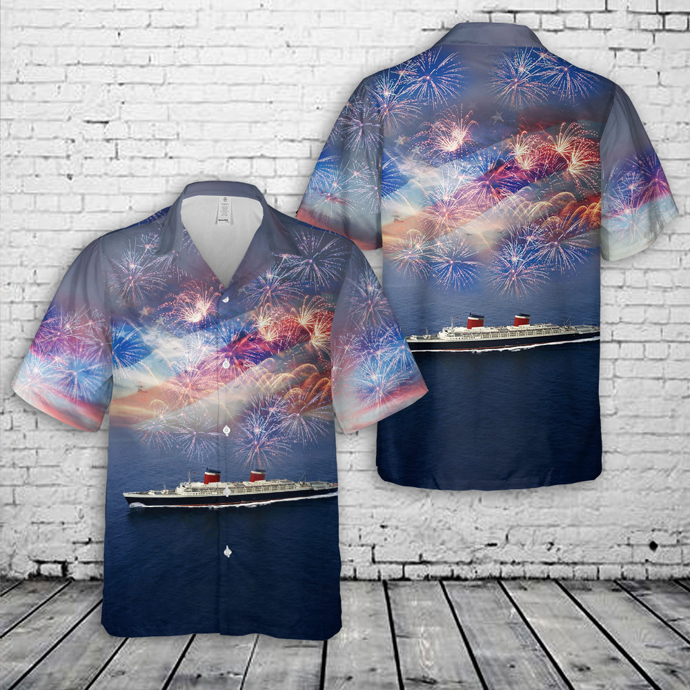 SS United States, 4th of July Hawaiian Shirt