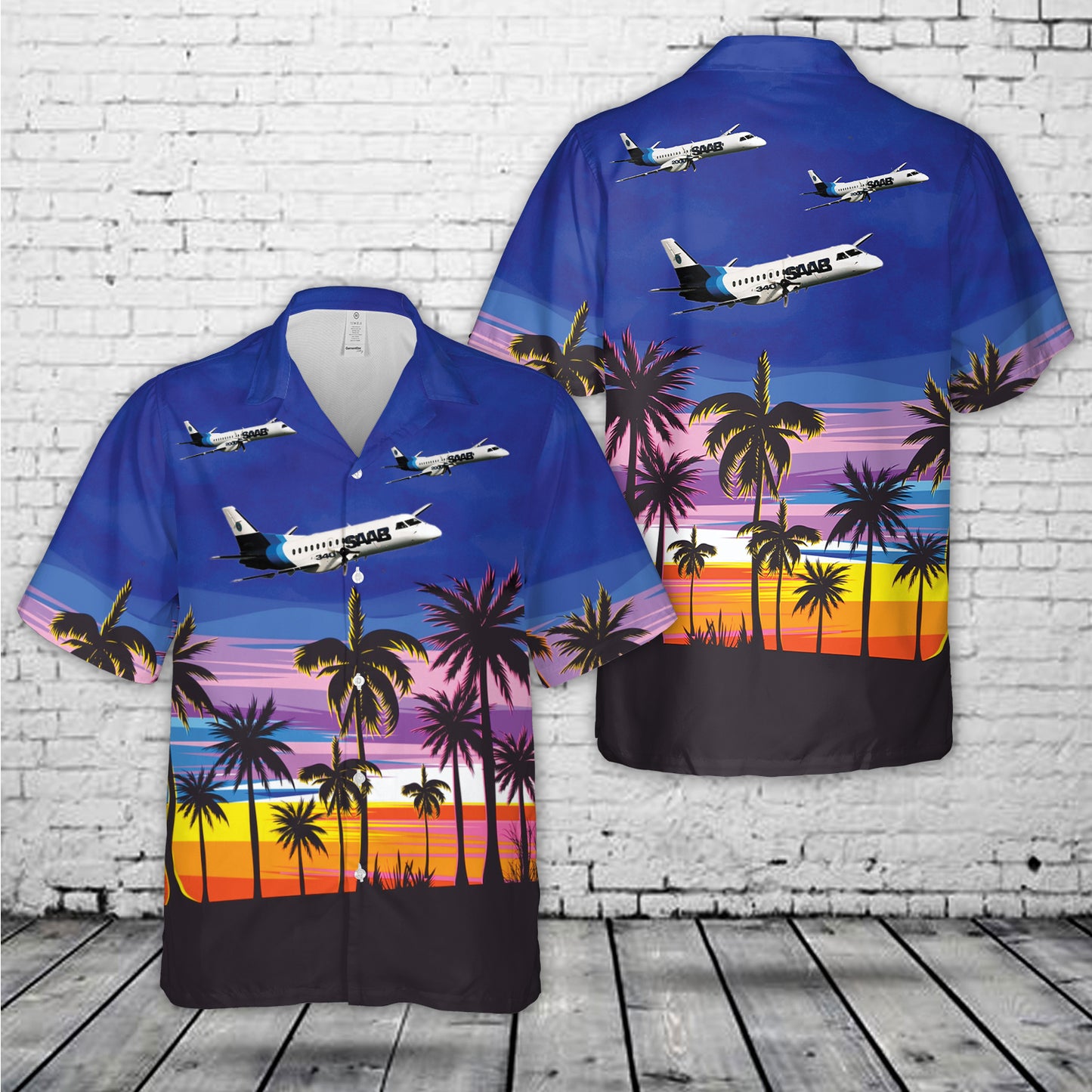 Saab 340 And Saab 2000 Hawaiian Shirt