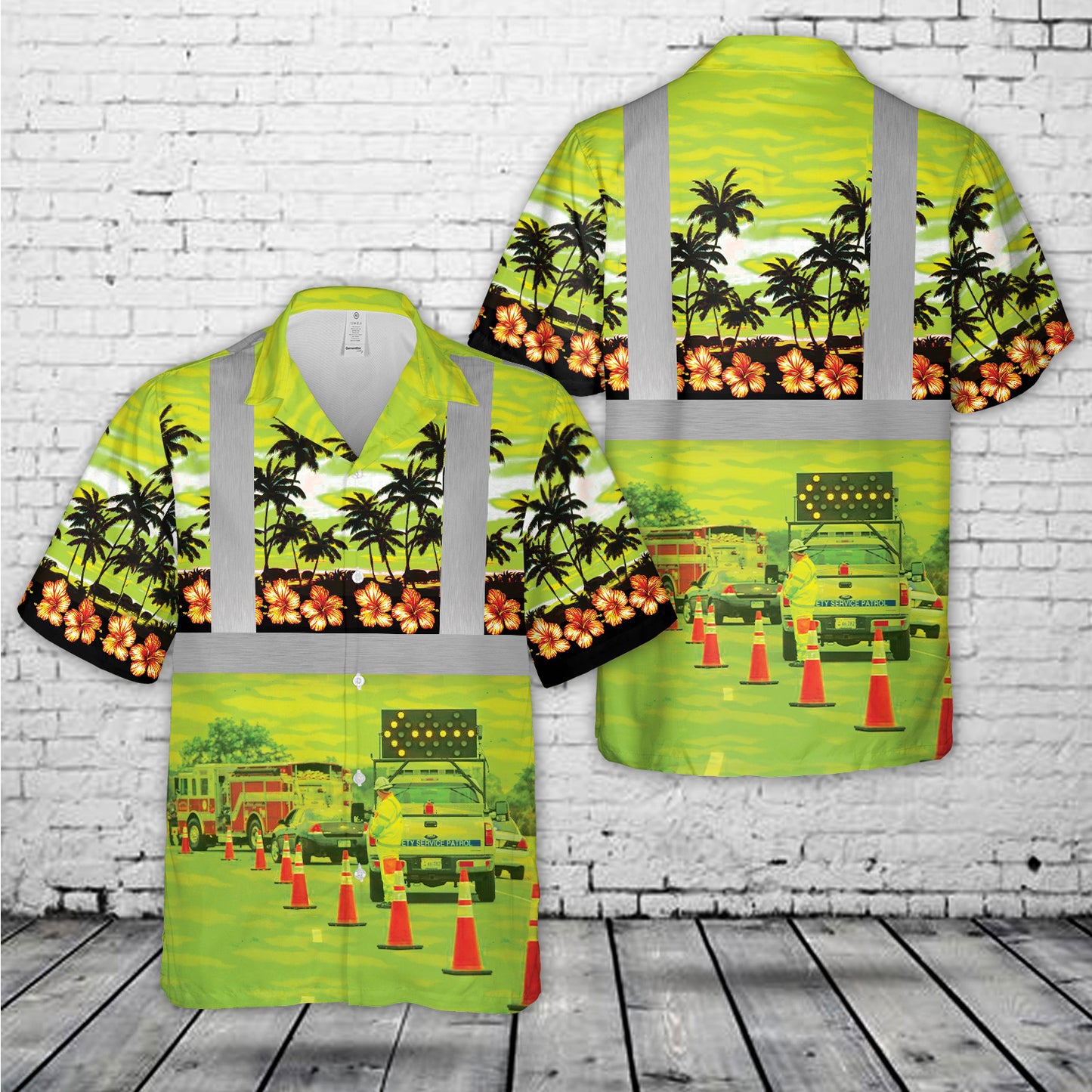 Safety Service Patrol Tropical Hawaiian Shirt