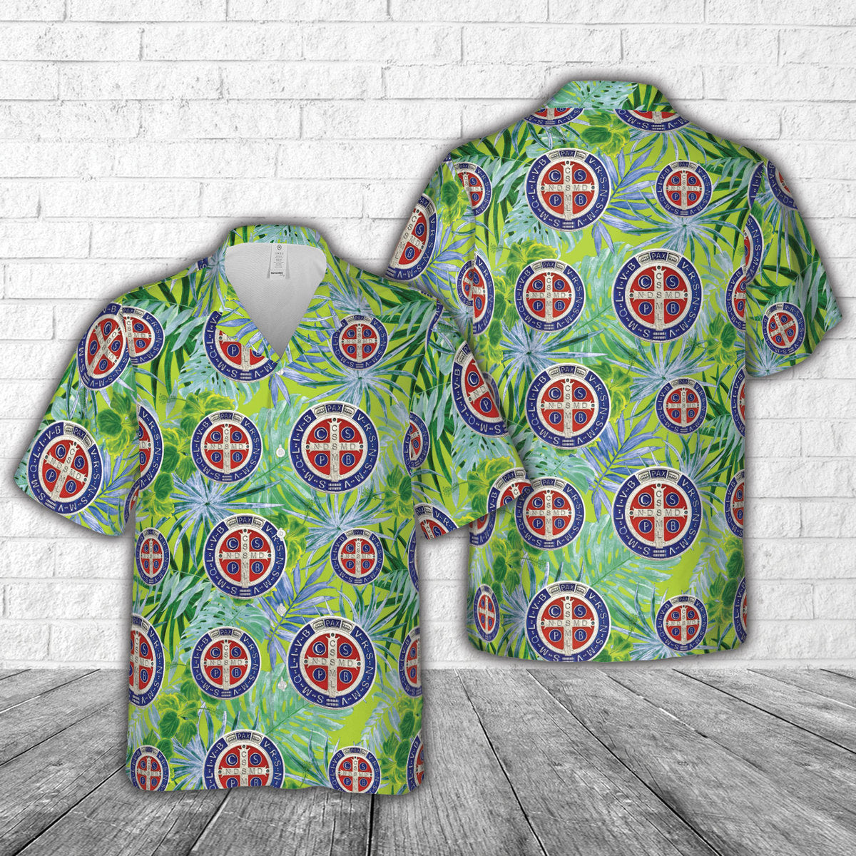 Saint Benedict Medal Hawaiian Shirt