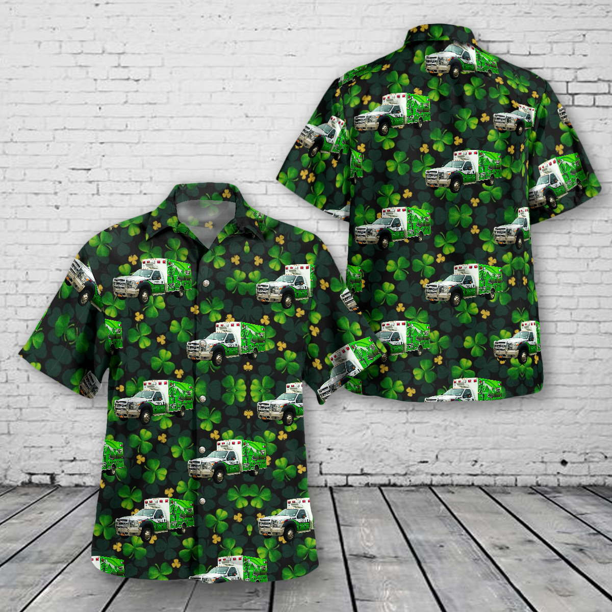 Saint Johnsville, New York, St. Johnsville Ambulance - SAVAC St Patrick's Day Hawaiian Shirt
