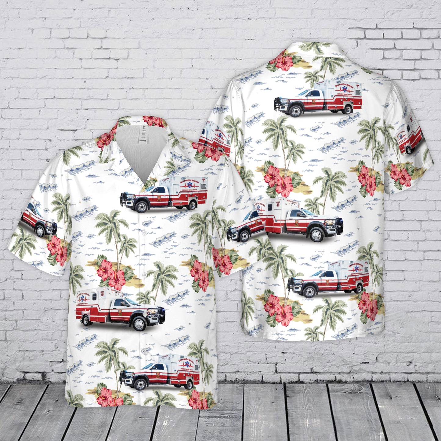 San Antonio Fire Department EMS Hawaiian Shirt