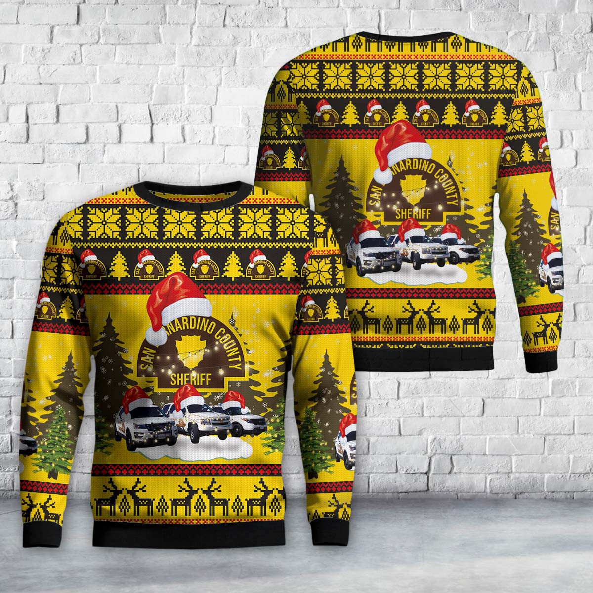 San Bernardino County, California, San Bernardino County Sheriff Car Christmas Sweater