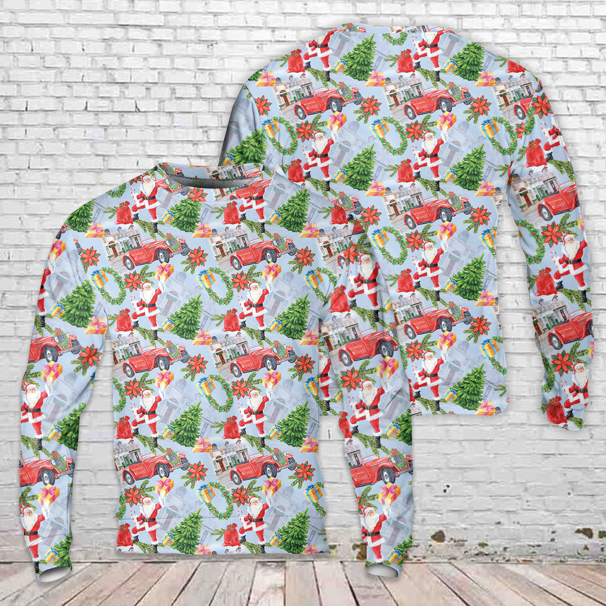 Santa And His Buggy Seamless Christmas AOP Sweater