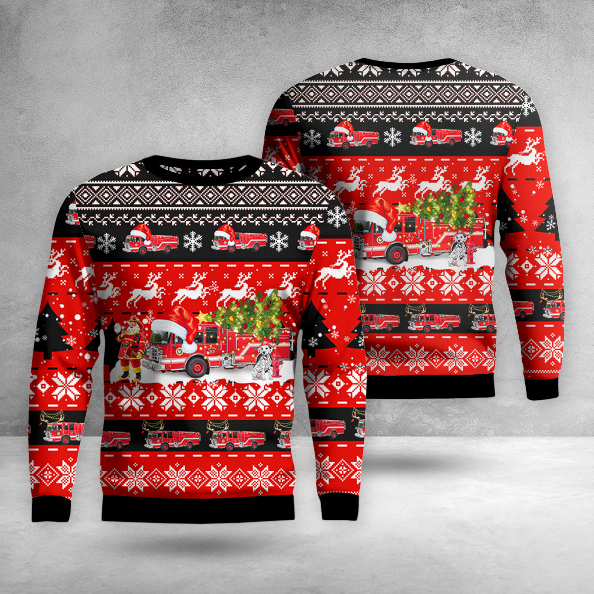 Santa Barbara, California, Montecito Fire Protection District Christmas AOP Ugly Sweater
