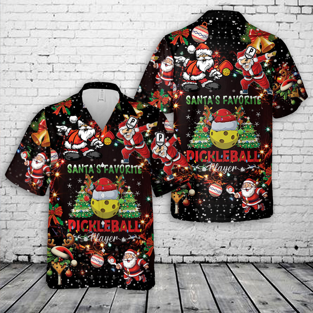 Santa Claus Pickleball Funny Pickleball Christmas Hawaiian Shirt