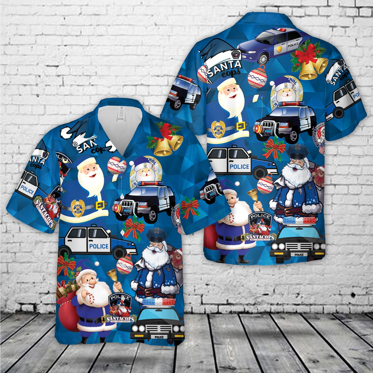 Santa Police Christmas Hawaiian Shirt
