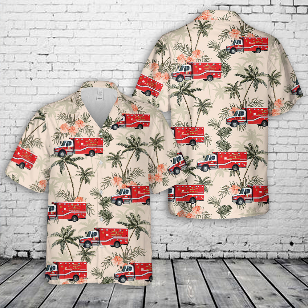 Sarasota County Fire Department Rescue 4 Hawaiian Shirt