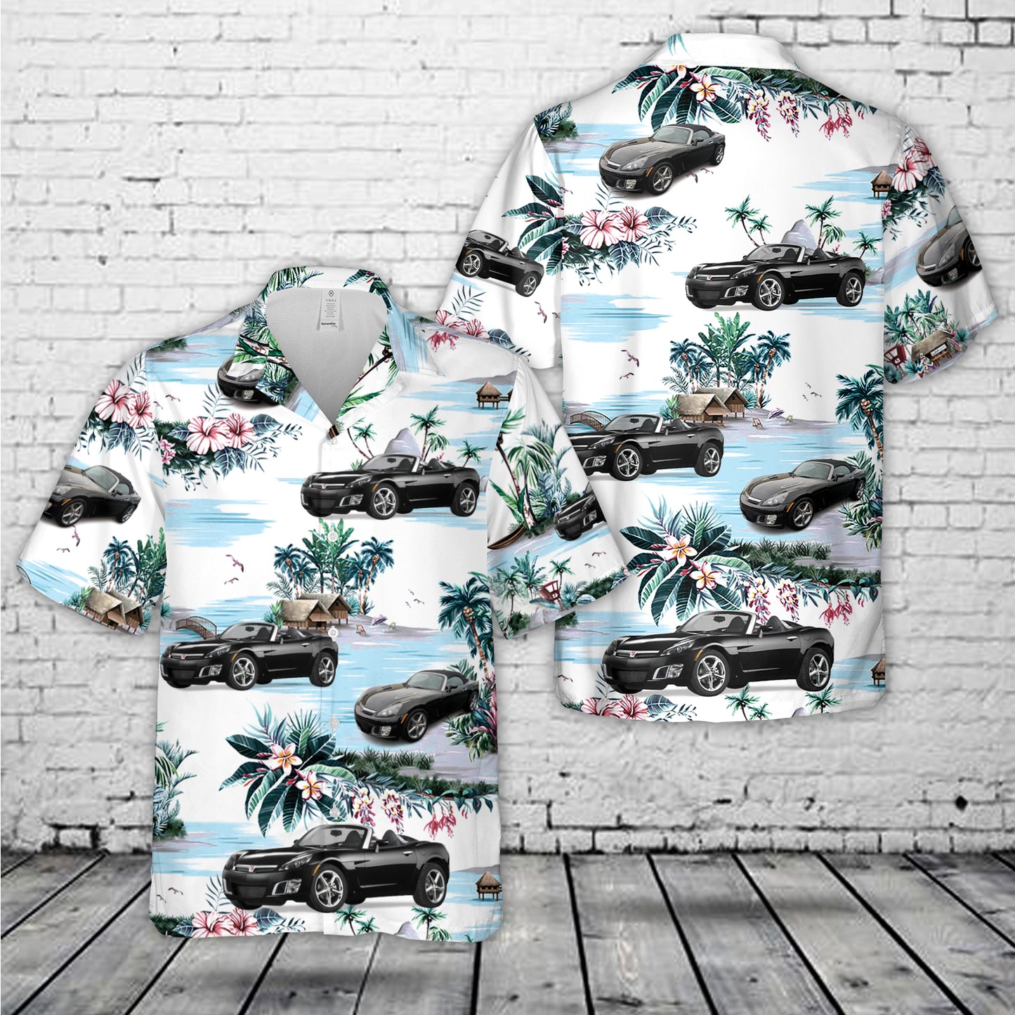 Saturn Sky Black (2006-2009) Hawaiian Shirt