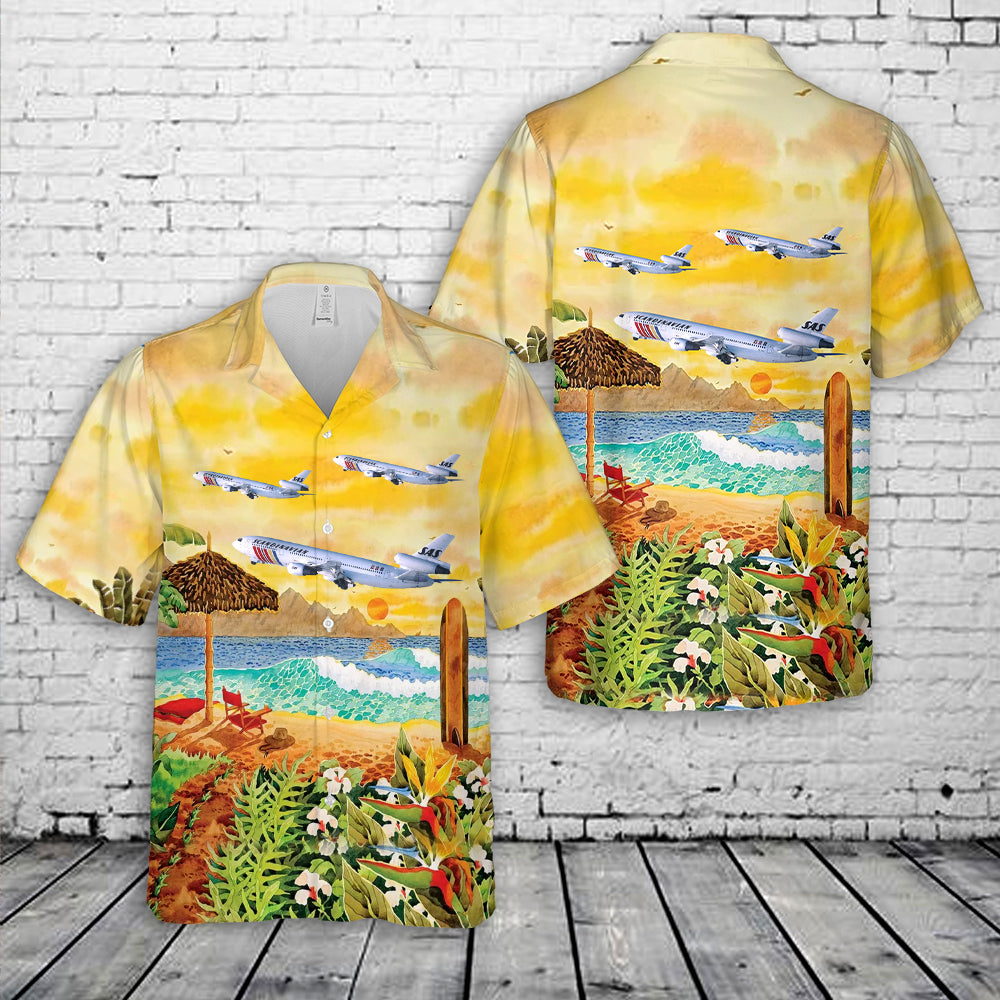 Scandinavian Airlines "Carlzon" Livery History (1983-1998) Hawaiian Shirt