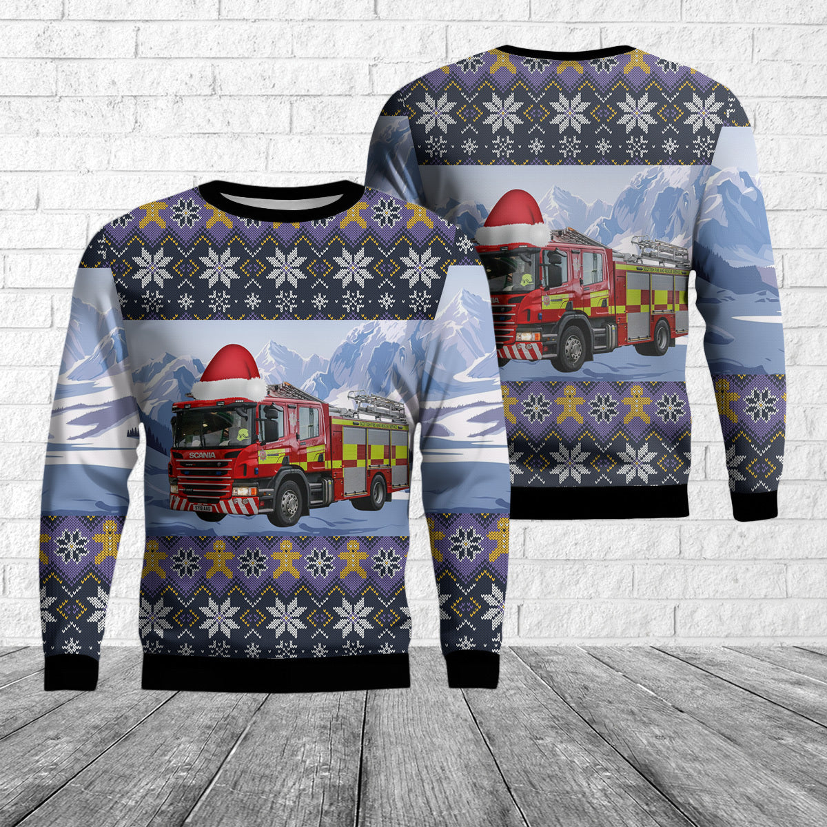Scottish Fire & Rescue Service M01P2 SY19 AAU AOP Ugly Christmas Sweater