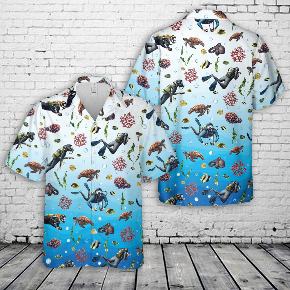 Scuba Diving Hawaiian Shirt
