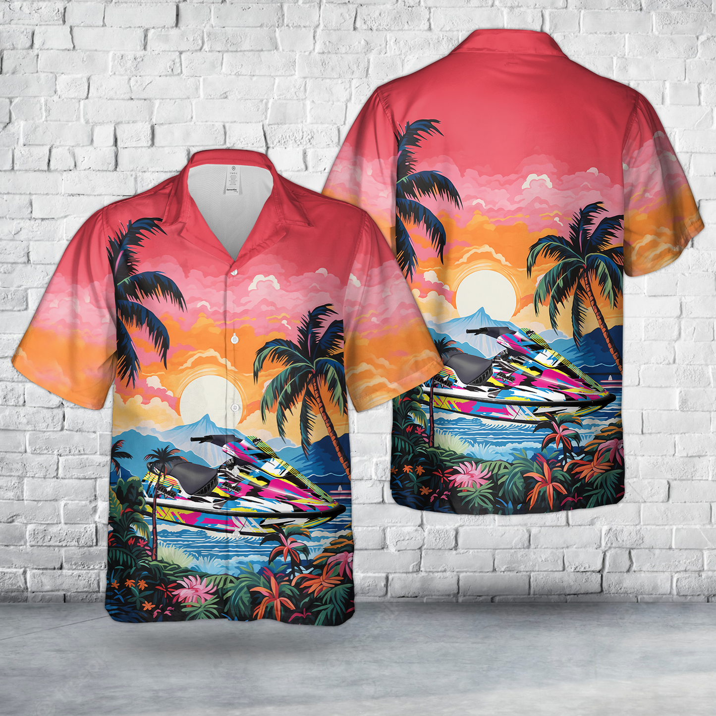 Sea Doo XP Bombardier Jet Ski Graphic Kit - 1994-1996 Flashback Hawaiian Shirt