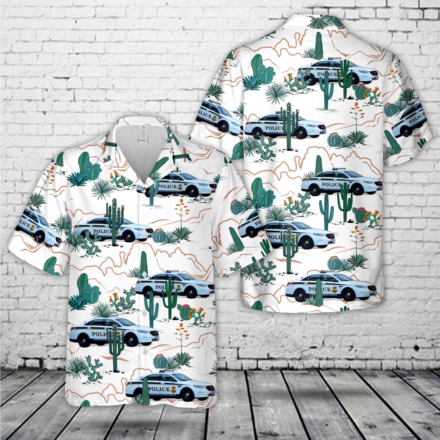 Secret Service Police 0327 Car Ford Interceptor Washington DC Hawaiian Shirt