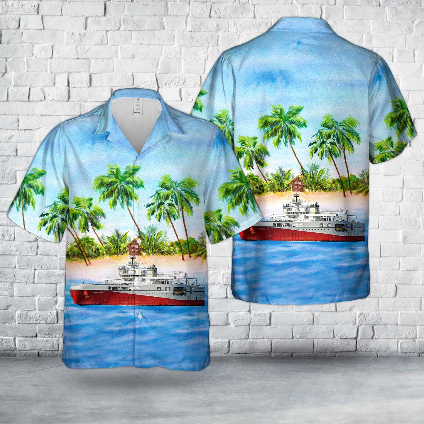 Seismic Vessels Ramform Titan Ship Hawaiian Shirt