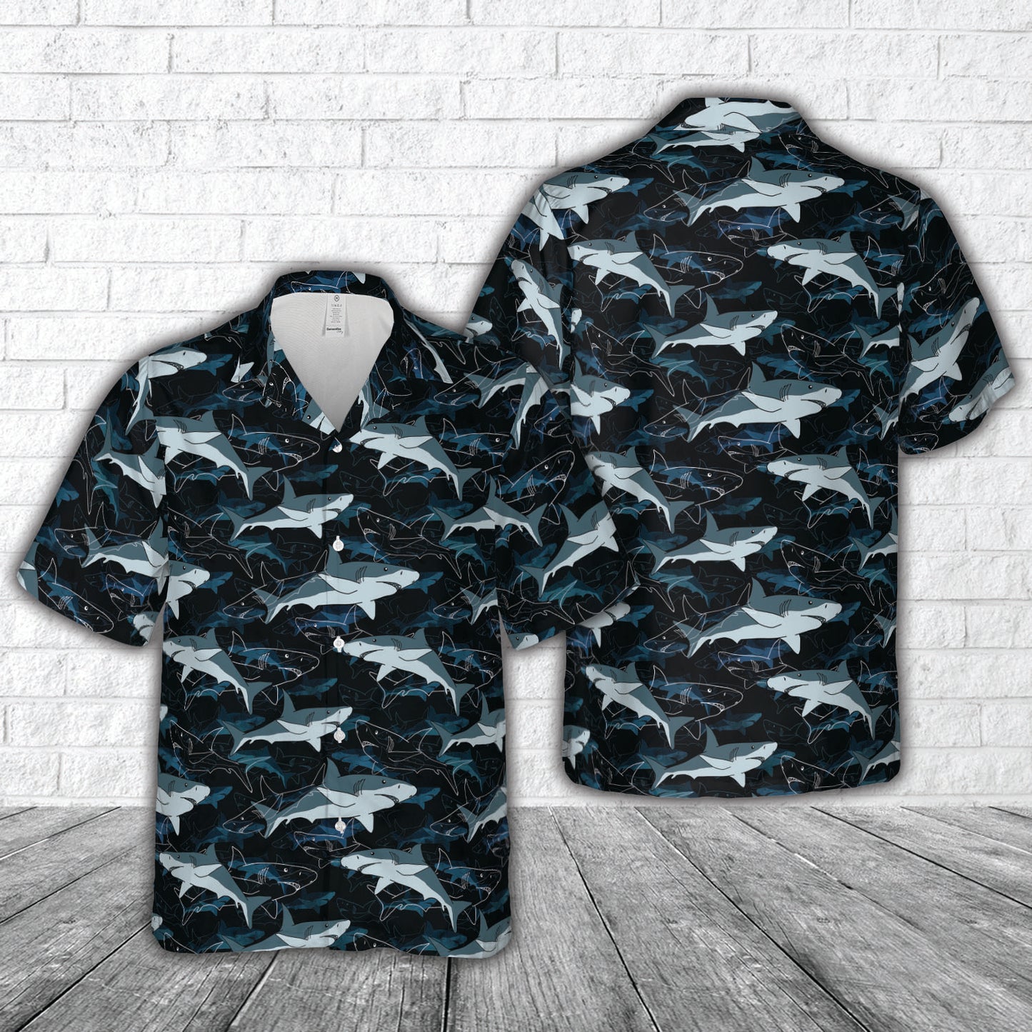 Shark Pattern Hawaiian Shirt