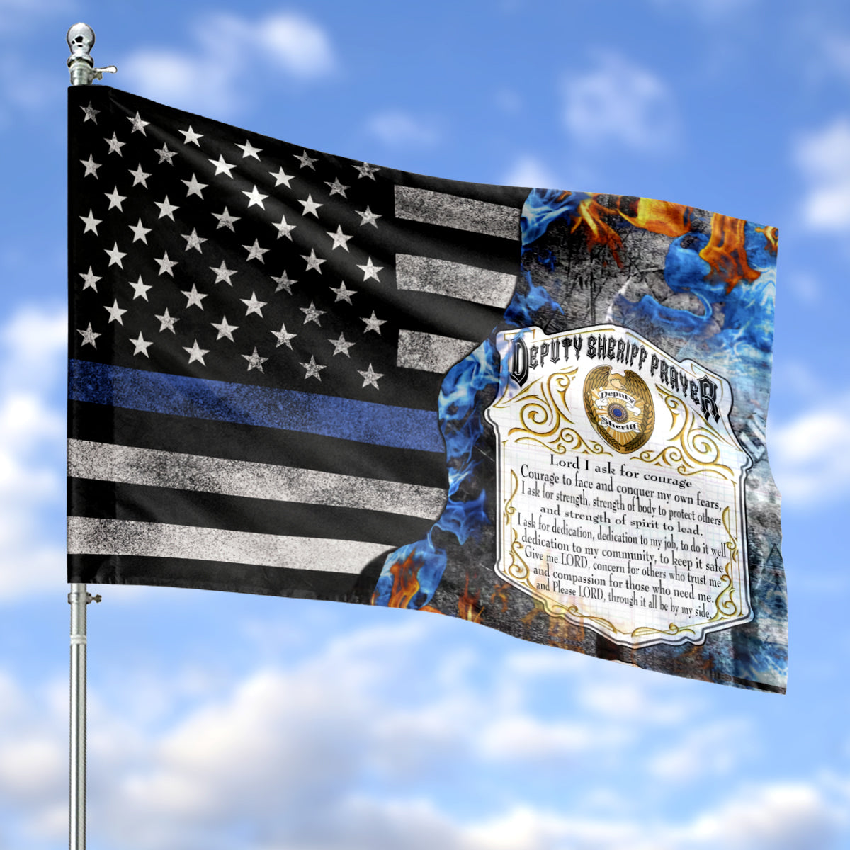 Sheriff Officer Flag Prayer House Flag