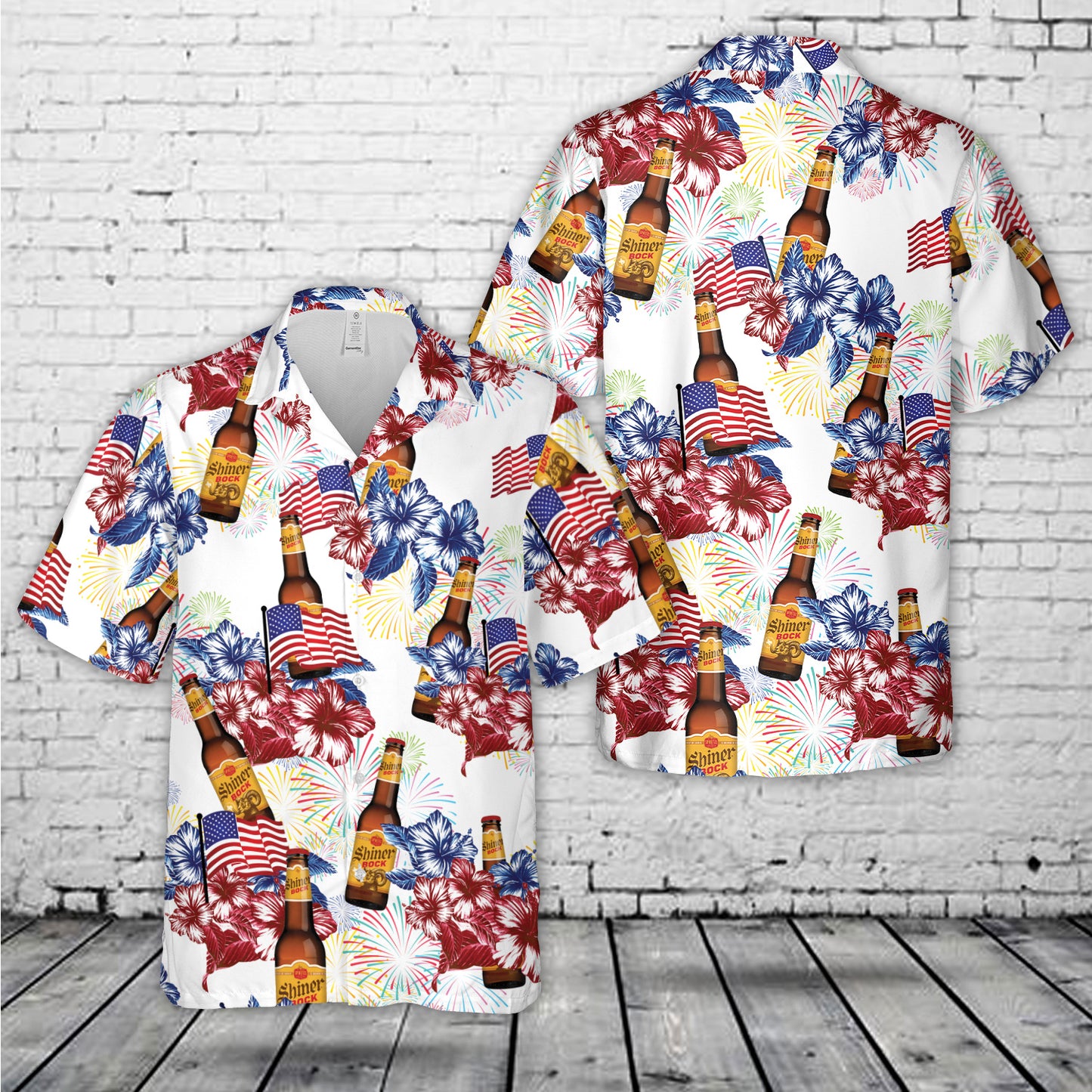 Shiner Bock Texas Beer, 4th Of July Hawaiian Shirt