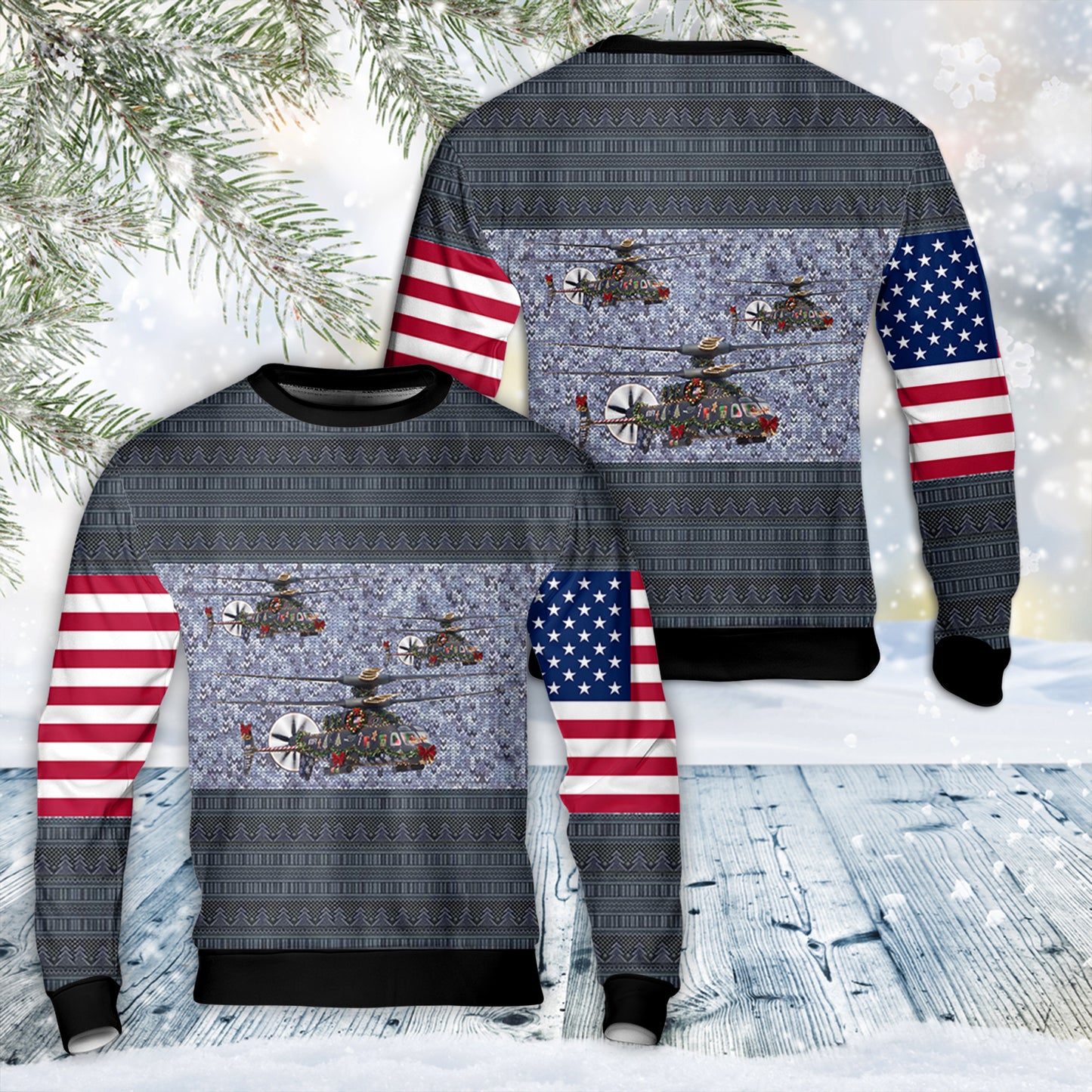 Sikorsky-Boeing SB-1 Defiant Knitted Christmas Sweater