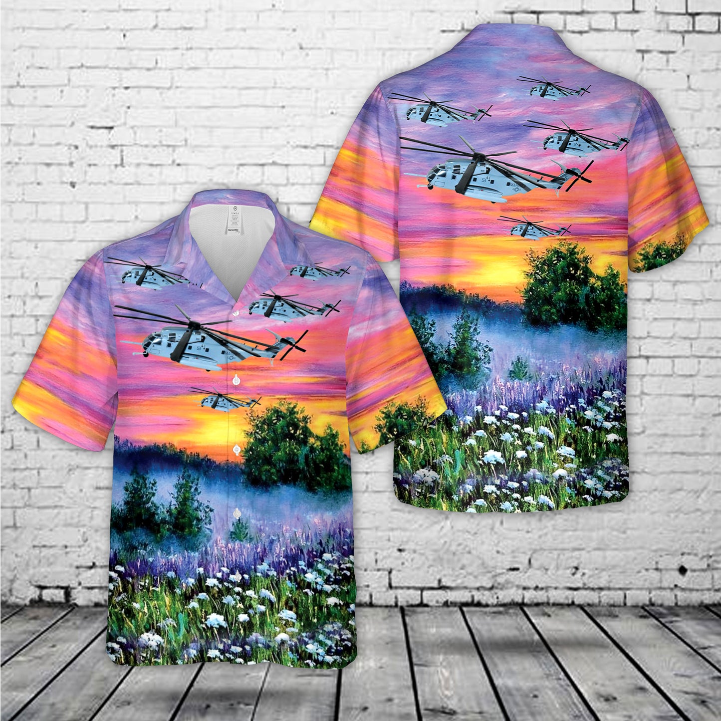 Sikorsky CH-53E Super Stallion HMH-361 Flying Tigers Hawaiian Shirt