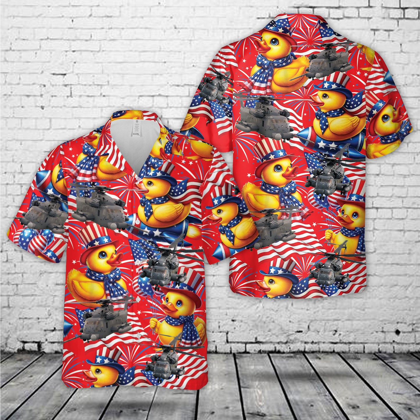 Sikorsky MH-53 Pave Low, 4th Of July Hawaiian Shirt