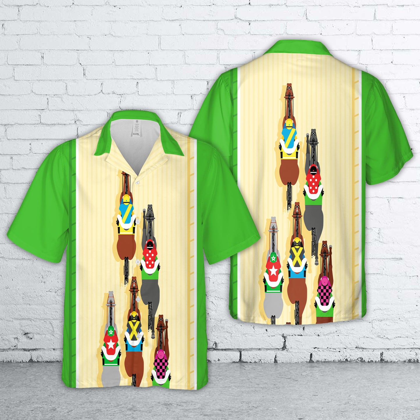 Six Racing Horses Competing Hawaiian Shirt