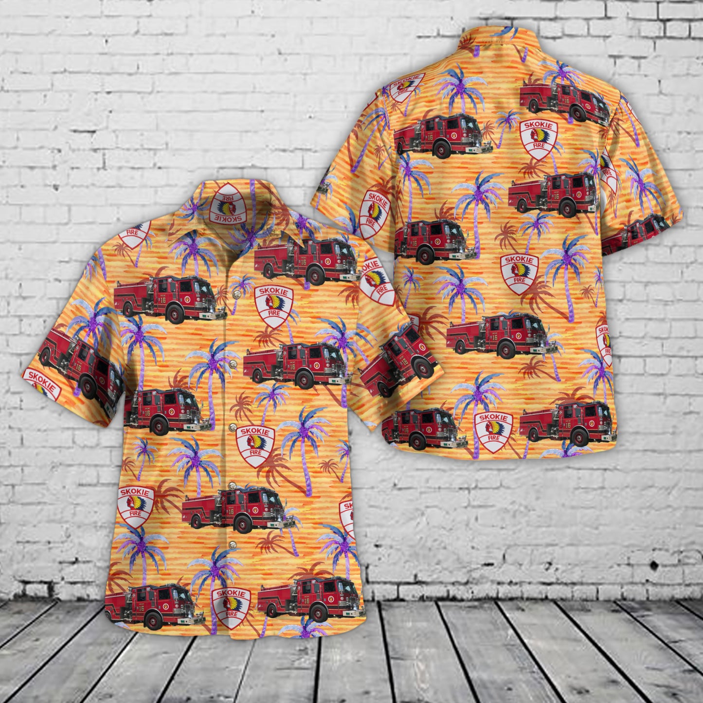 Skokie, Illinois, Skokie Fire Department Hawaiian Shirt