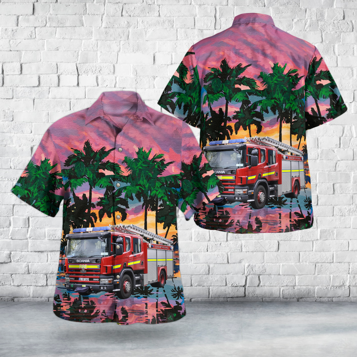 Sligo, Ireland, Sligo County Fire Service "SO11 A2" Hawaiian Shirt