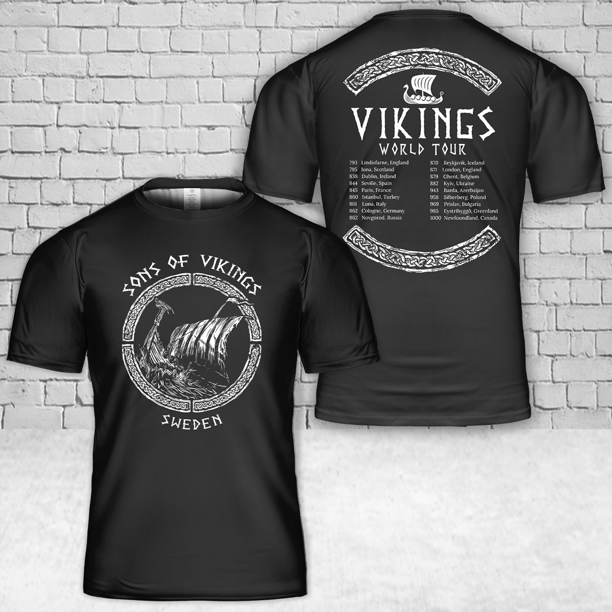 Sons of Vikings, Vikings World Tour T-Shirt 3D
