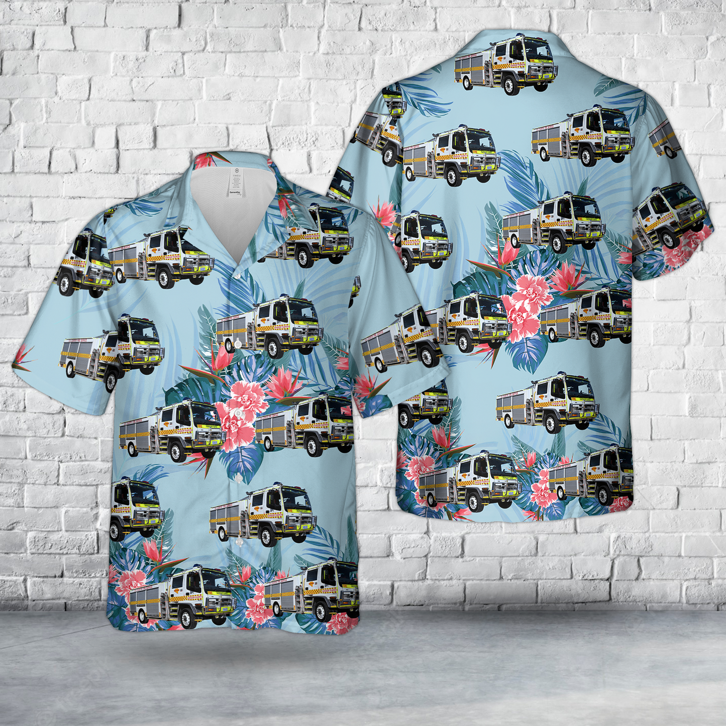 South Australia Country Fire Service (SACFS) Hahndorf Pumper Fire Truck Hawaiian Shirt
