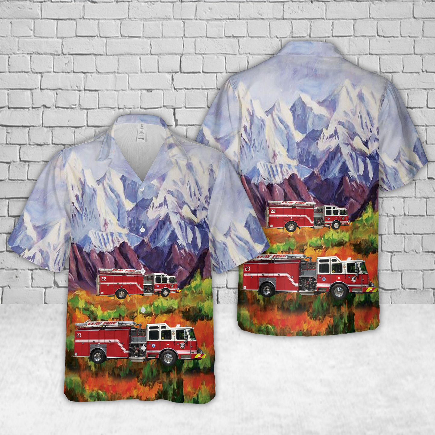 South Bend, Indiana, Clay Fire Hawaiian Shirt