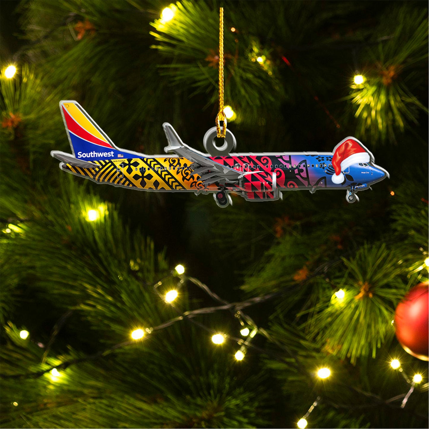 Southwest Airlines Boeing 737 MAX 8 Christmas Ornament
