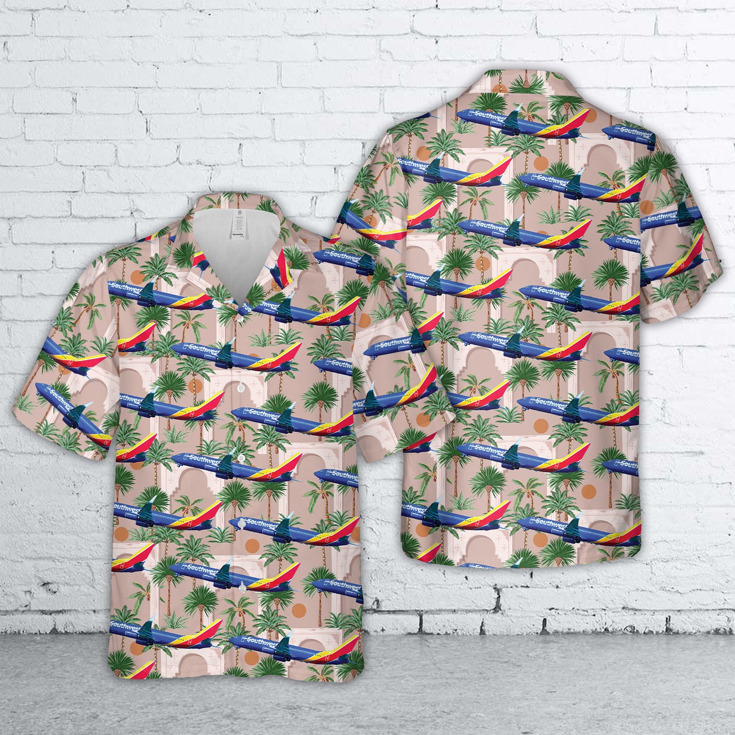 Southwest Airlines Rising Against Blue Skies Boeing 737-8H4 Hawaiian Shirt