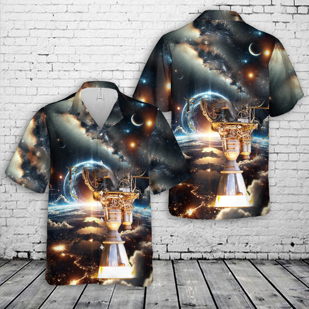SpaceX Merlin 1D engine Hawaiian Shirt