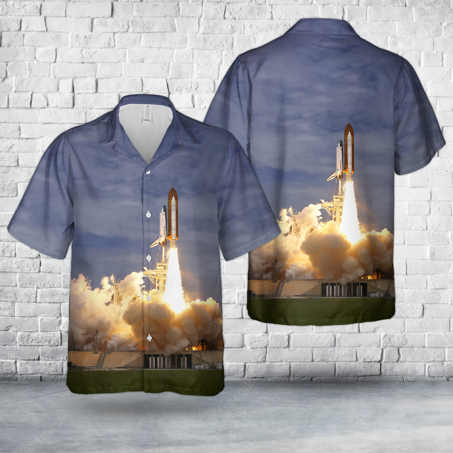 Space Shuttle Atlantis STS-135 Hawaiian Shirt
