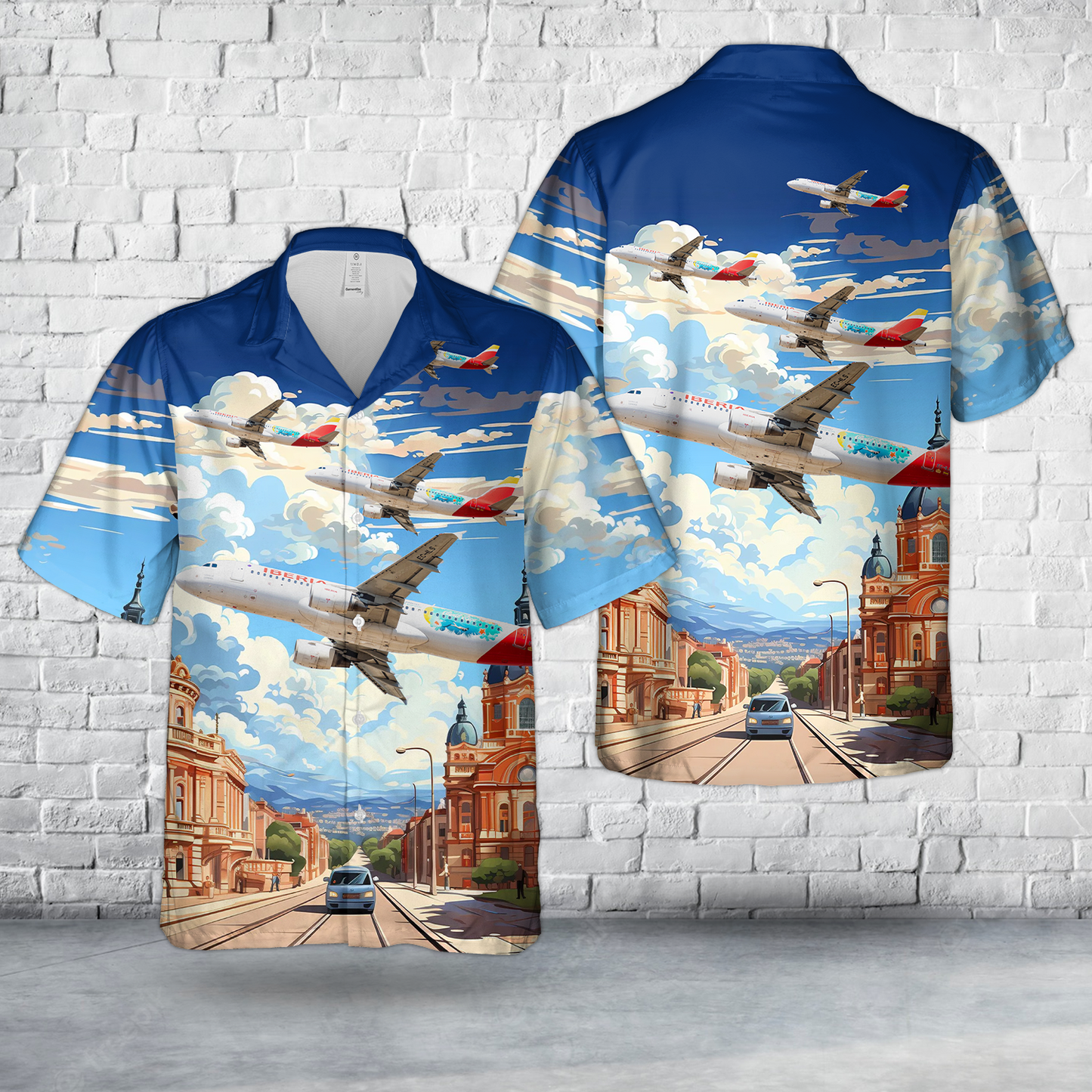 Spain Iberia Airbus A320 "Puerto Rico" scheme Hawaiian Shirt