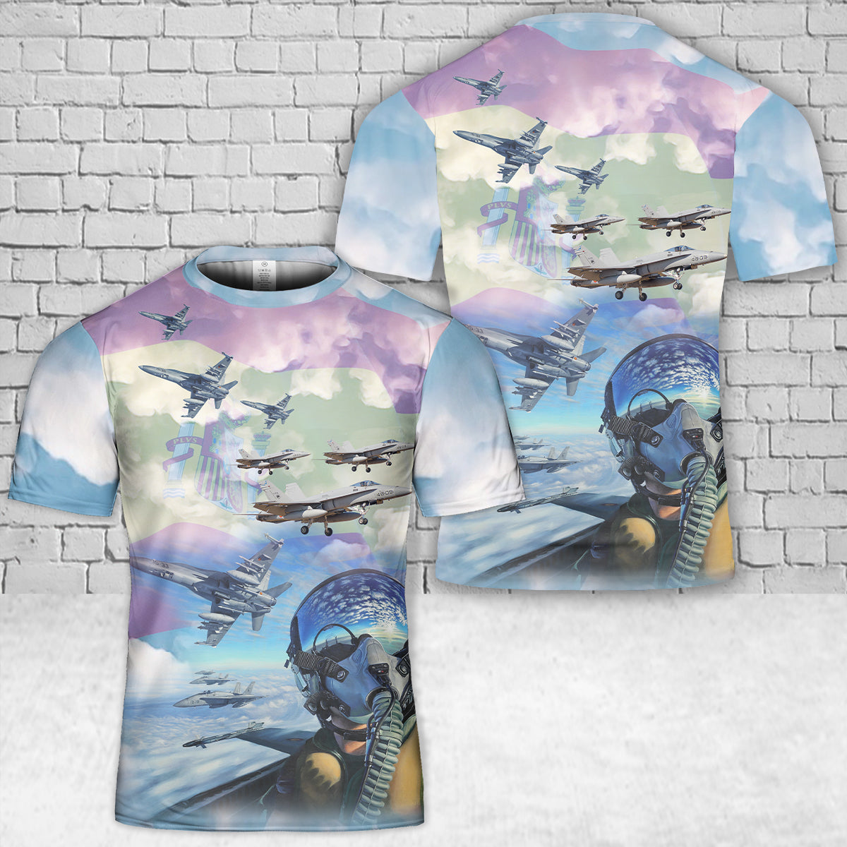 Spanish Air and Space Force Boeing F/A-18 Hornet Pilot T-Shirt 3D