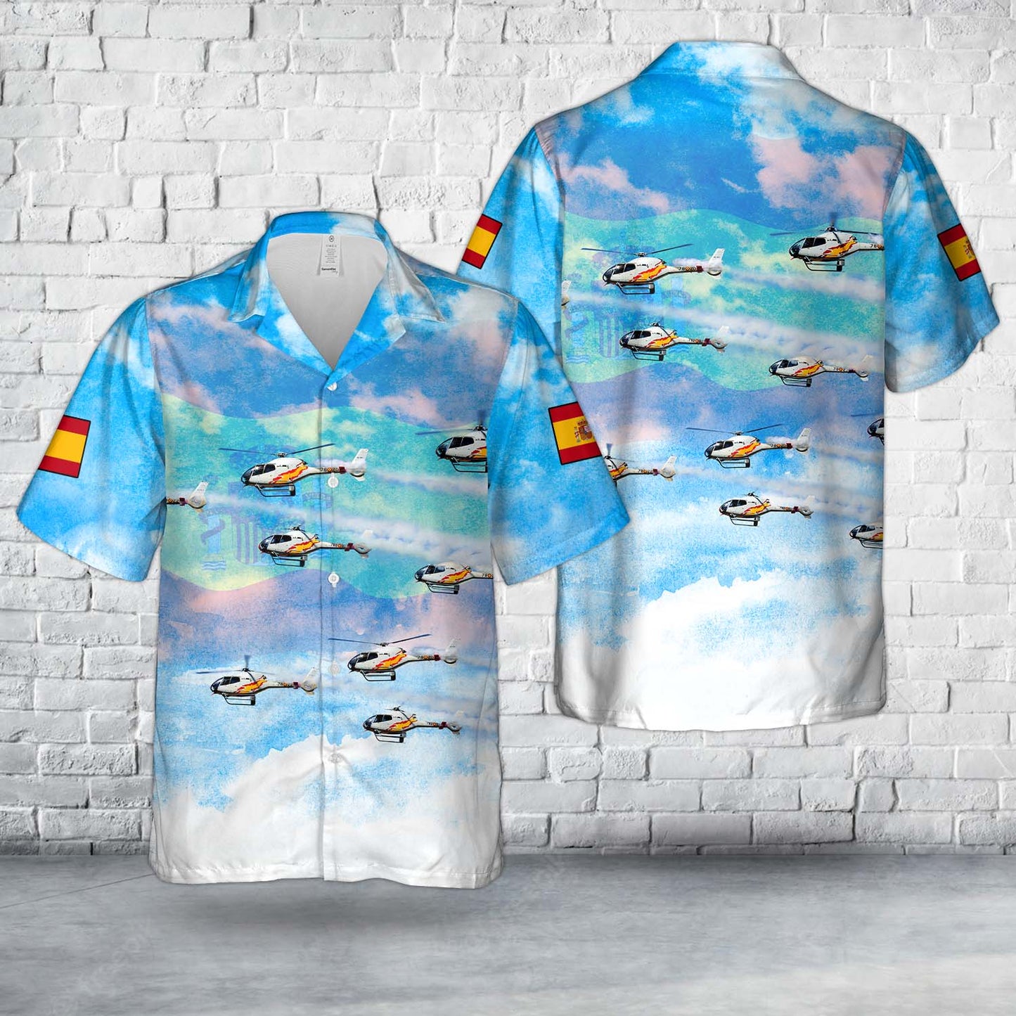 Spanish Air and Space Force Eurocopter EC-120B Colibri Hawaiian Shirt