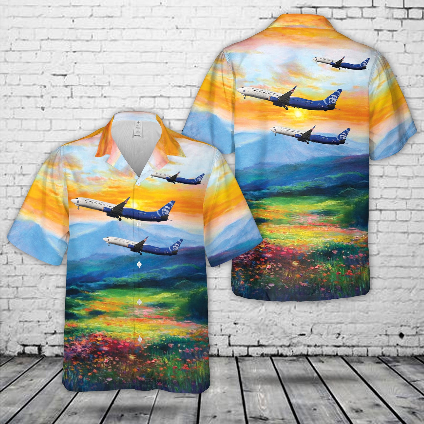 Special Livery, Alaska Airlines - 'Honoring those who serve', Boeing 737-900ER Hawaiian Shirt