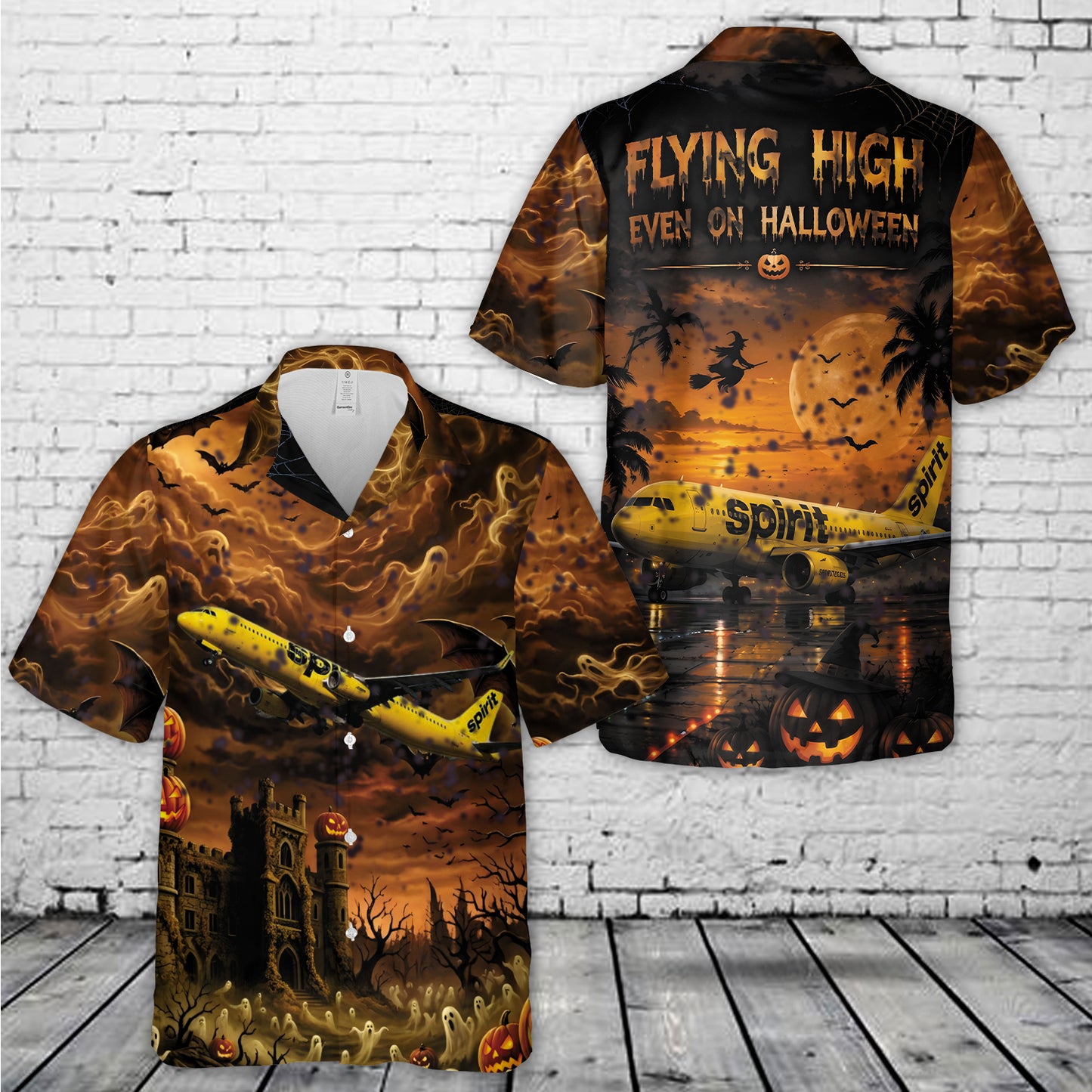 Spirit A321 Neo Halloween Hawaiian Shirt