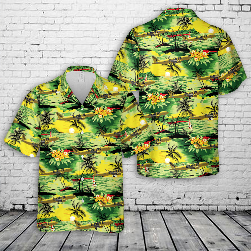 Spirit Airlines A320neo Bare Fare Livery Hawaiian Shirt
