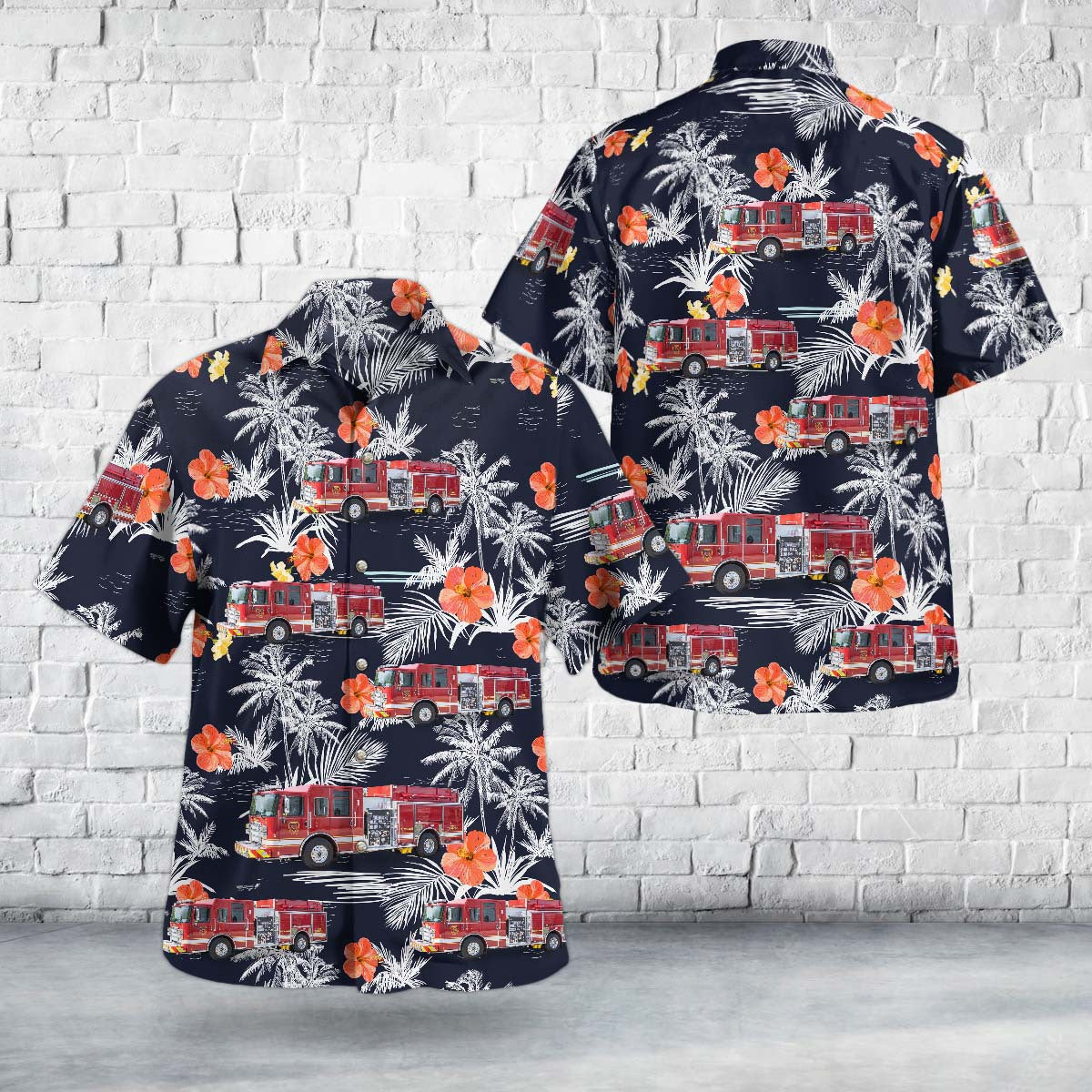 Springfield, Georgia, Effingham County Fire Department Hawaiian Shirt