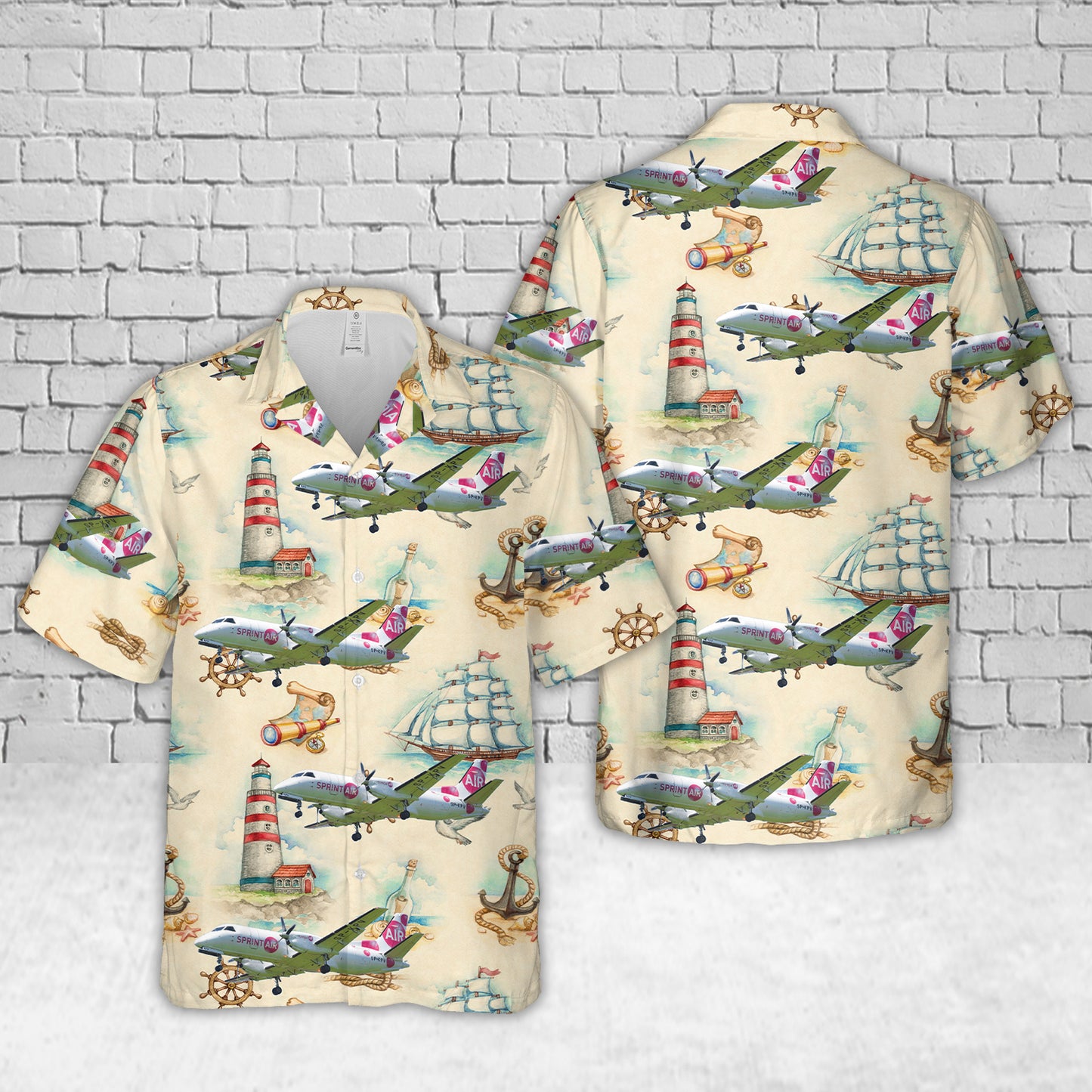 SprintAir Saab 340A (SP-KPV) Hawaiian Shirt