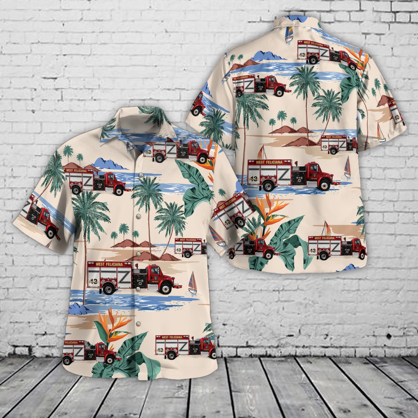 St. Francisville, Louisiana, Fire Protection District No. 1 of West Feliciana Parish WFFD Hawaiian Shirt