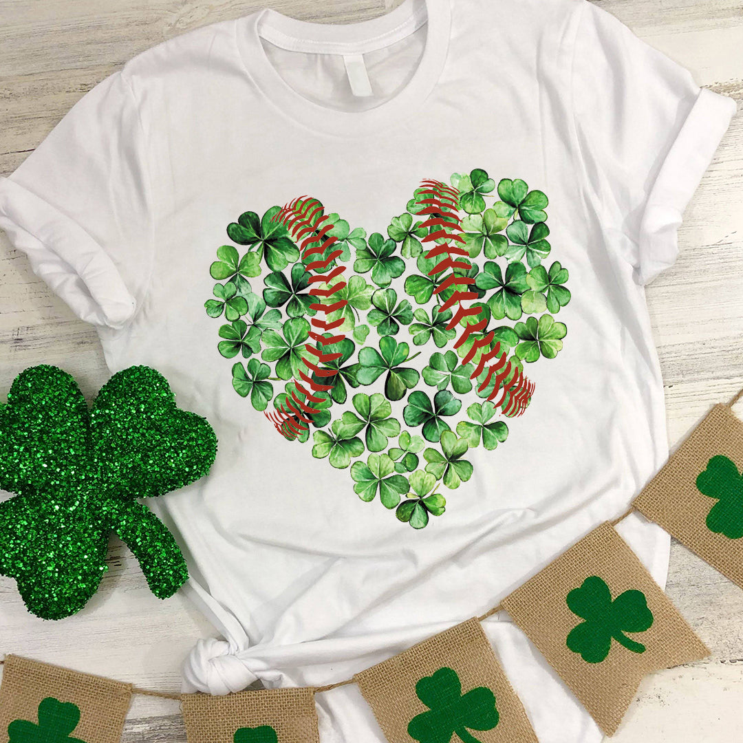 St. Patrick's Day Shamrock Baseball Classic Unisex T-Shirt Gildan 5000 (Made In US)