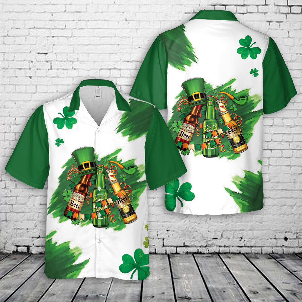 St. Patricks beers flags and hat Hawaiian Shirt