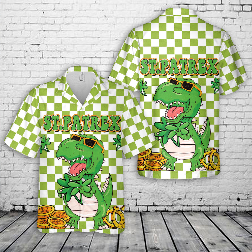 St Patrex Funny St. Patrick's Day Hawaiian Shirt