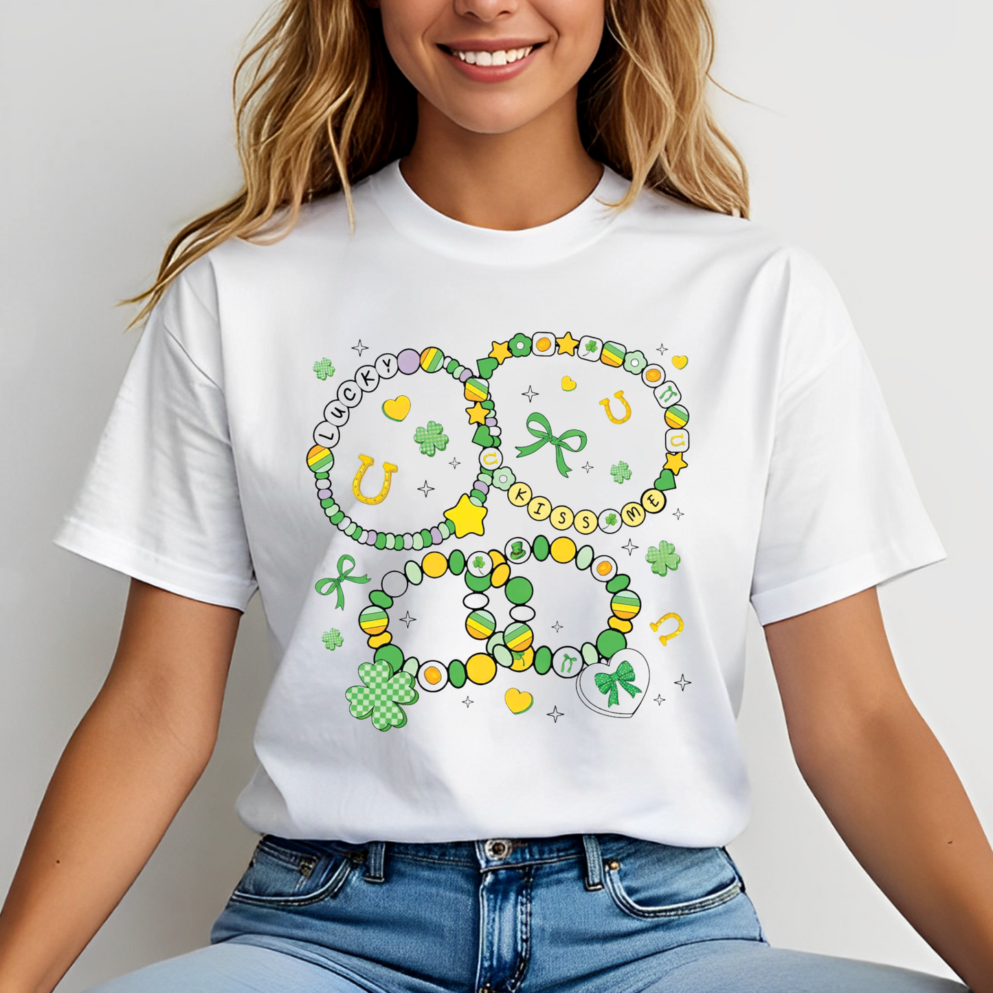 St Patrick's Day Friendship Bracelet Classic Unisex T-Shirt Gildan 5000 (Made In US)